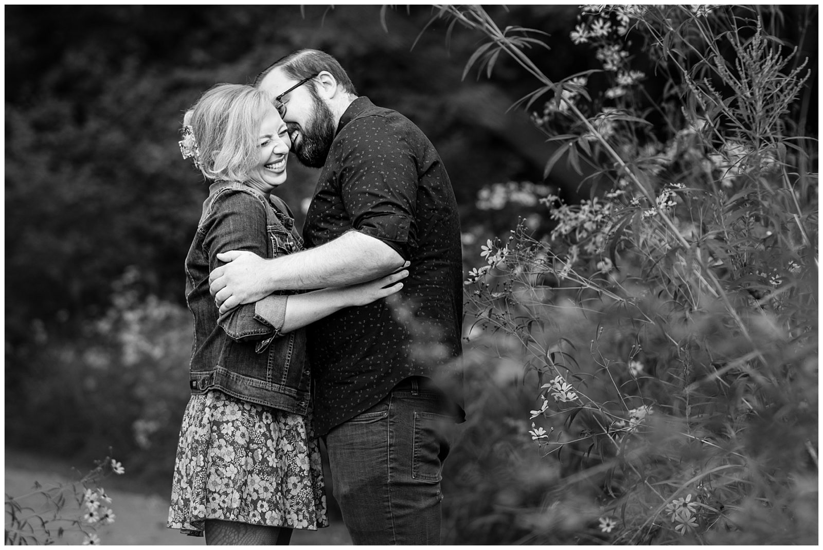 An August Ohio Engagement Session at Jordan Creek Park in Painesville Ohio, fun, candid photos