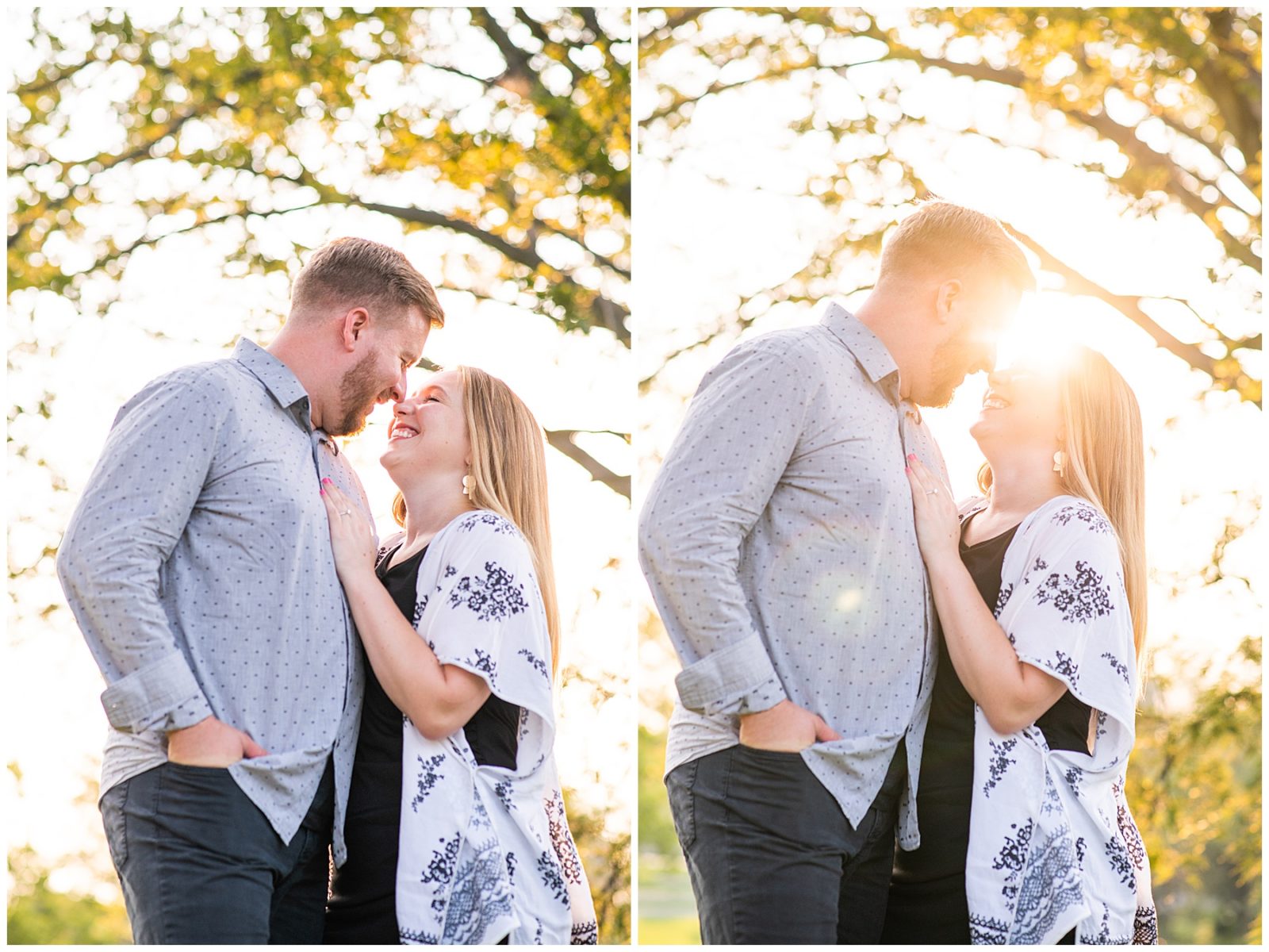 A Cleveland engagement session, wade lagoon photos, summer photos, sweet and candid photos, romantic engagement photos, outfit ideas, soft floral dress
