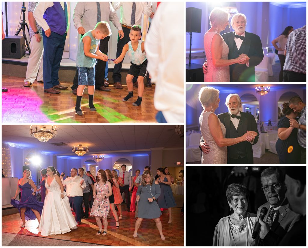 Cleveland Ohio wedding at the I+A hall in Wickliffe, reception at the italian american hall in wickliffe ohio, first dances, mother son dance, father daughter dance, ohio wedding photography, fun reception,