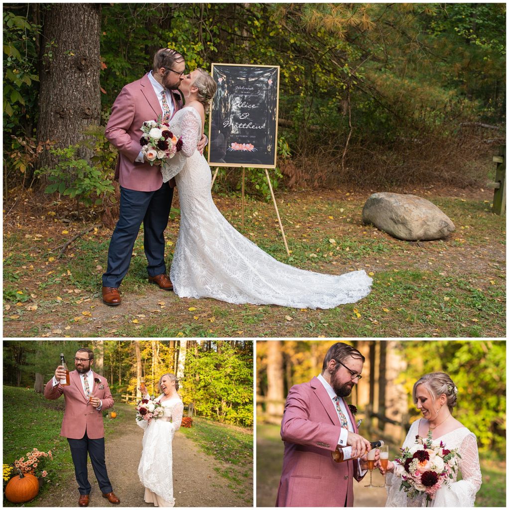 October wedding, small intimate wedding in Geauga County Ohio, fairy tale, The Lewis & Ruth Affelder House, small wedding, couples photos, golden hour photos, intimate portrait session, october bride and groom, fall wedding colors, fall wedding photos